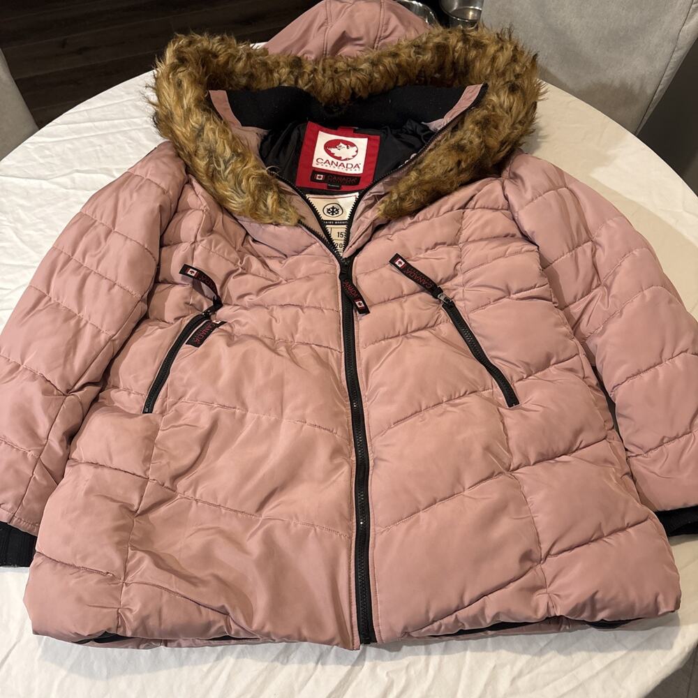 Canada Weather Gear Women’s Coat Jacket Pink Size XL Weathergear Faux Fur